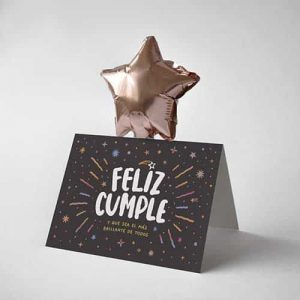 Tarjeta de Cumpleaños con Globo