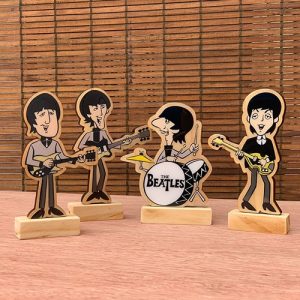 Figuras de Madera Beatles Cartoon