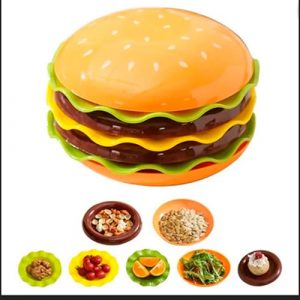 Set de platos chesse burguer