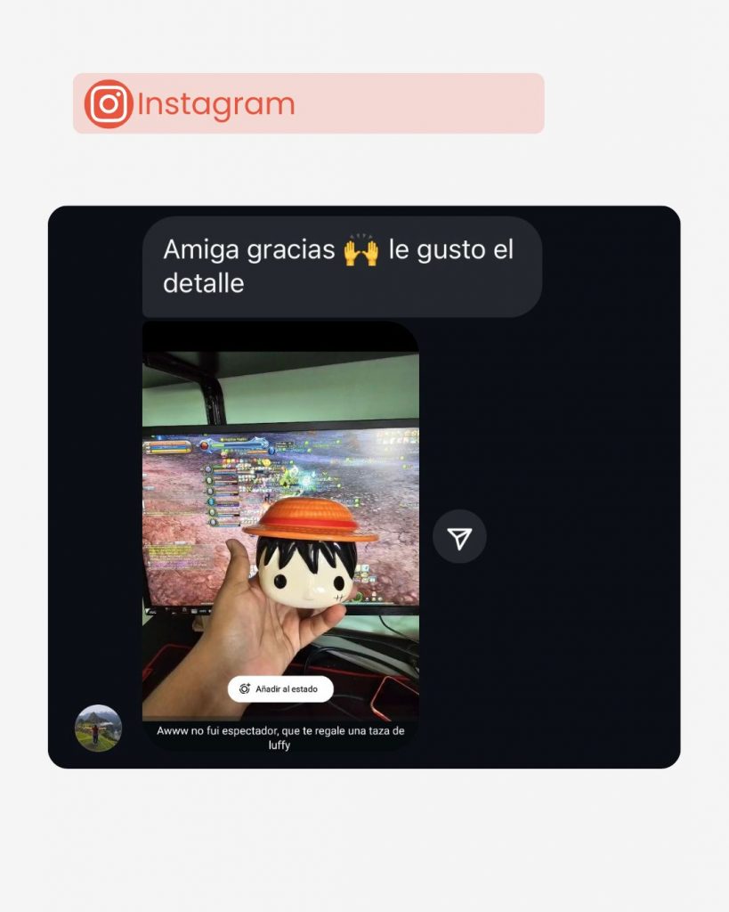 cliente IG taza luffy